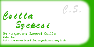 csilla szepesi business card